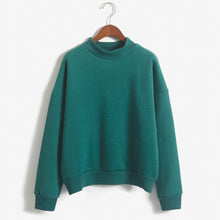 Load image into Gallery viewer, 9 Colors Winter Solid Color Round Neck Long Sleeve Velvet Warm Sweatshirts