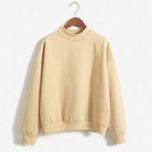 Load image into Gallery viewer, 9 Colors Winter Solid Color Round Neck Long Sleeve Velvet Warm Sweatshirts