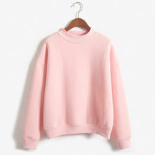 Load image into Gallery viewer, 9 Colors Winter Solid Color Round Neck Long Sleeve Velvet Warm Sweatshirts