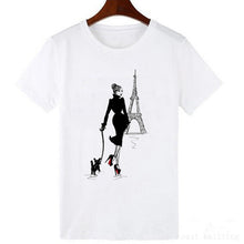 Load image into Gallery viewer, Vintage Vogue Paris printing Girl T Shirt