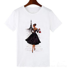 Load image into Gallery viewer, Vintage Vogue Paris printing Girl T Shirt