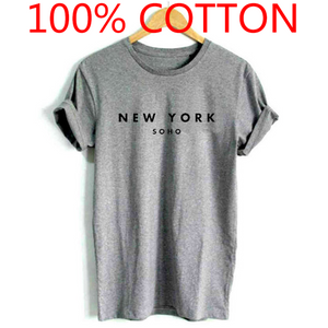 New York Soho Letter Women T-shirts
