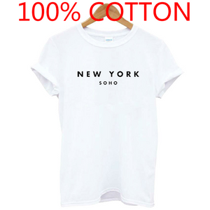 New York Soho Letter Women T-shirts