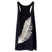 Load image into Gallery viewer, Feather Print T Shirt Dress