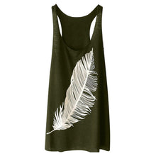Load image into Gallery viewer, Feather Print T Shirt Dress