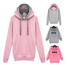 Load image into Gallery viewer, Autumn Winter Women Casual Solid Hoodies Hooded Sweatshirts